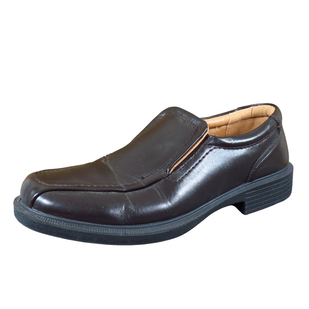 Deer Stags Greenpoint Mens Slip On Loafer Sz 10M Formal Dress Shoe Brown Leather